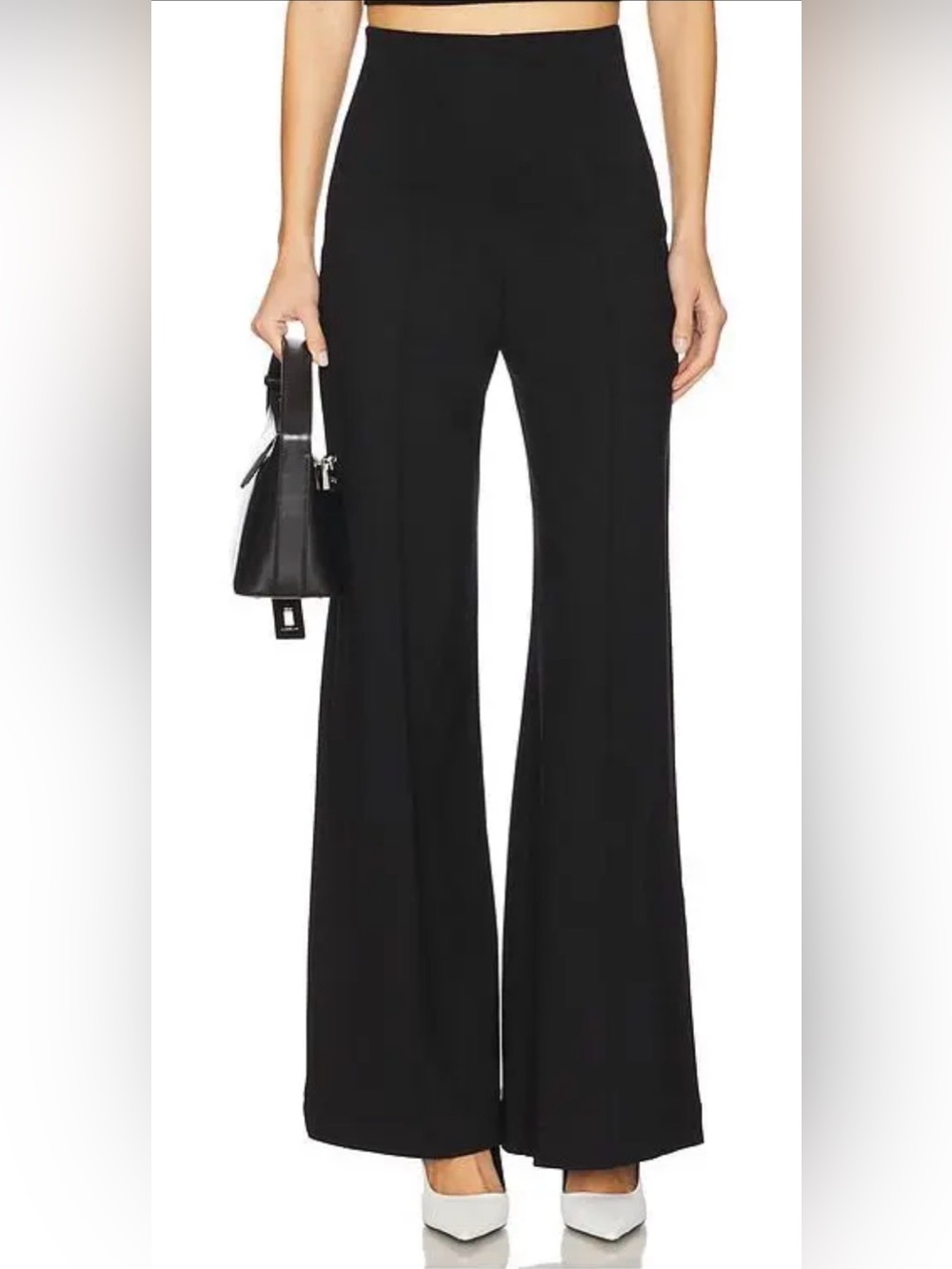 Ripley Rader BLACK PONTE KNIT LONG WIDE LEG PANT